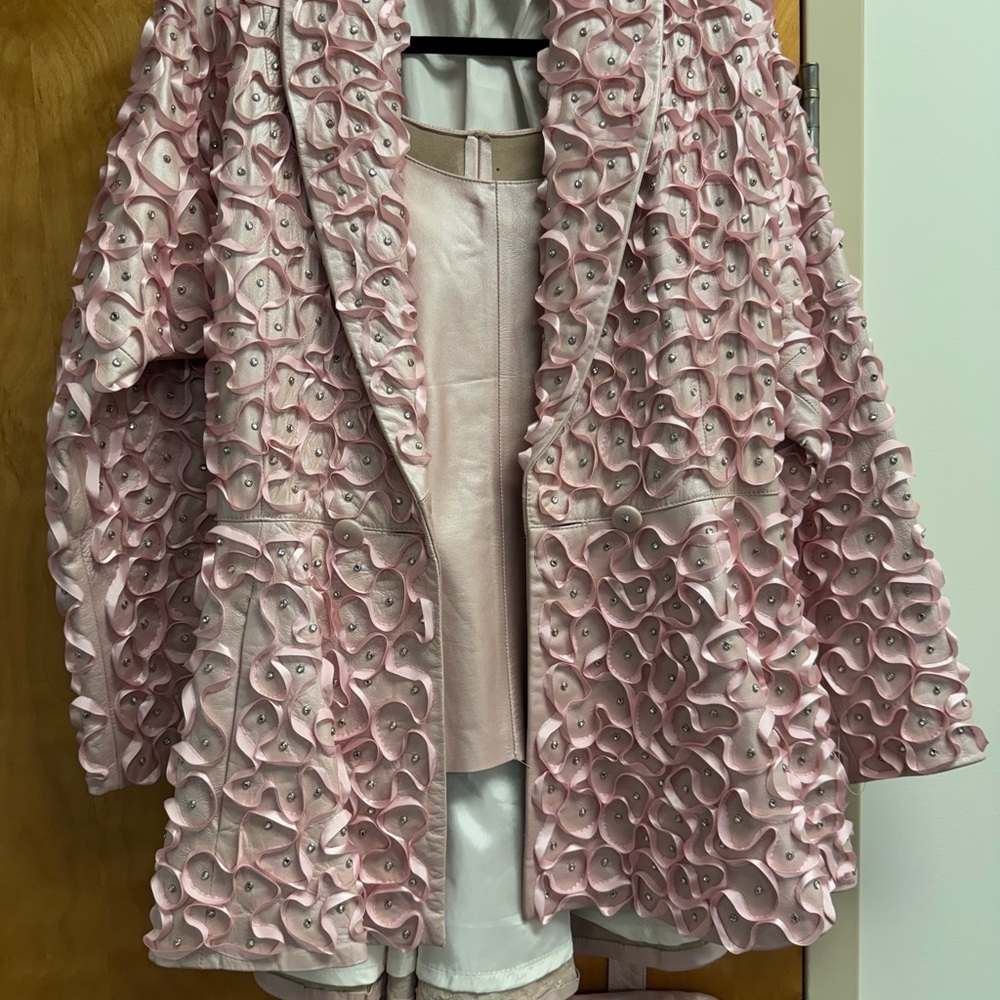 Rocco‎ D'Amelio Pink Textured Dress